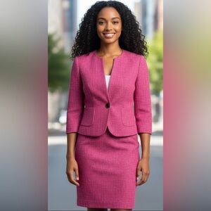 Banana Republic Pink Blazer & Skirt Set